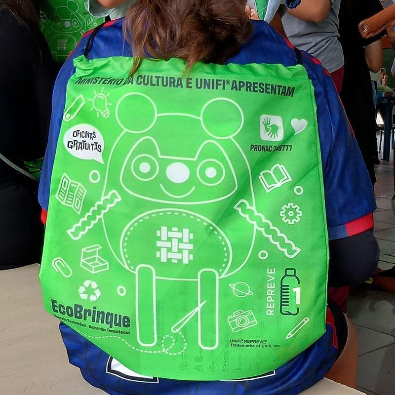 Mochila EcoBrinque Alfenas — frente