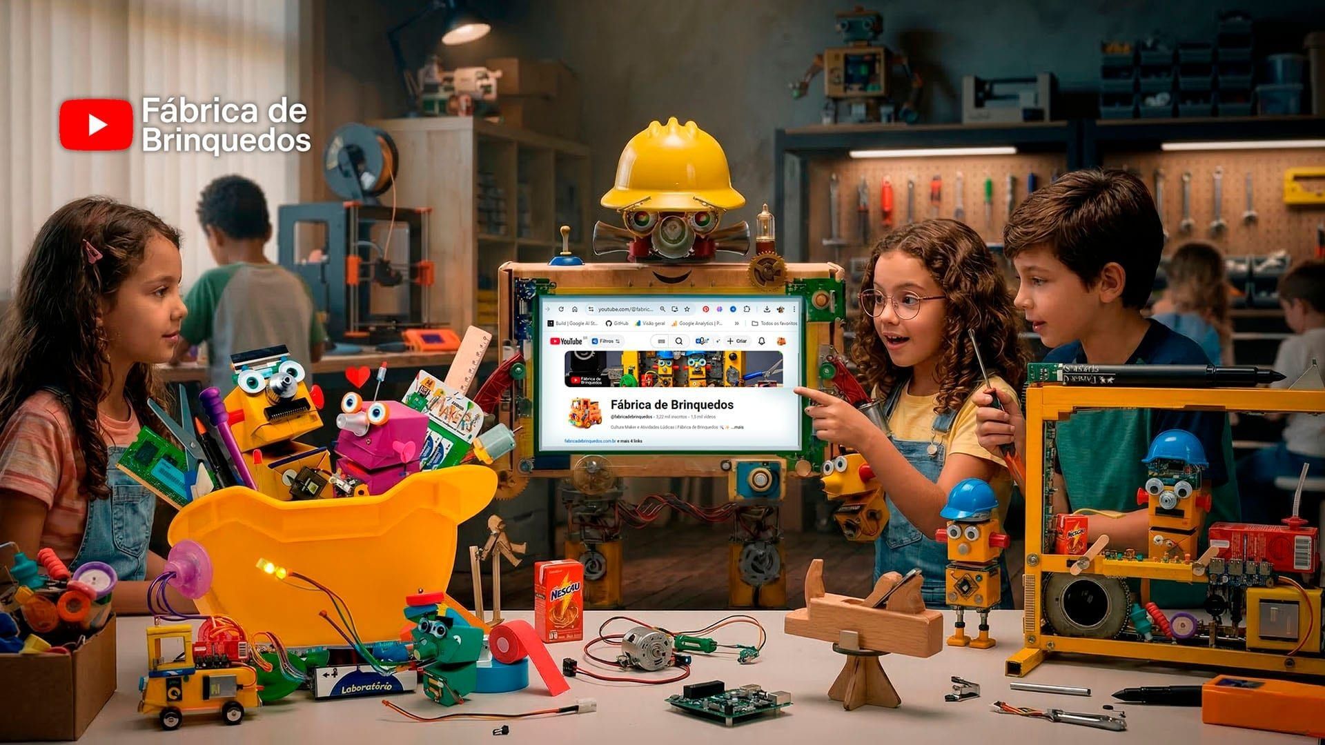 Canal da Fábrica de Brinquedos no YouTube